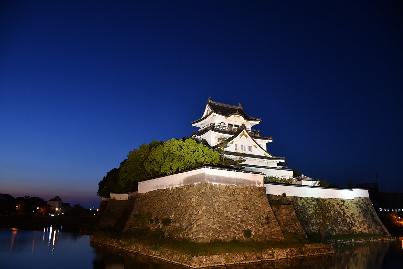 秋夜の岸和田城（10月）