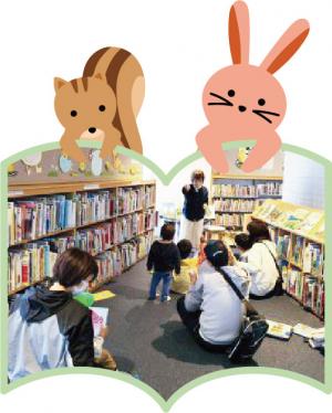 桜台図書館のクララさんのおはなし会の様子
