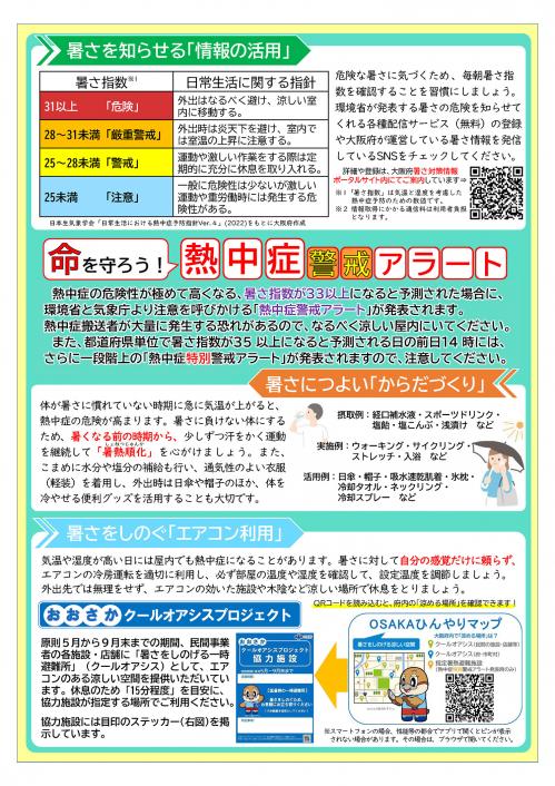 熱中症対策啓発チラシ裏