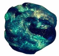 星空を表現した青緑色のスライム