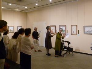 俳画部門　作品解説の光景