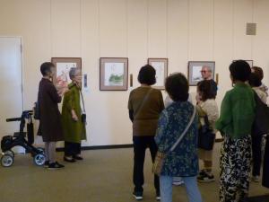 俳画部門　作品解説の光景