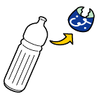 ペットボトルのラベルをはずす