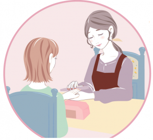 ネイリストのイラスト