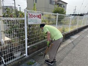 男性1名が清掃している様子