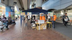 産業高校の出店の様子