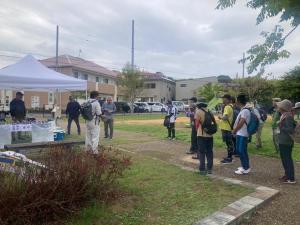 尾生久米田第6公園での補給