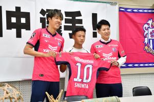 田中選手、サッカー部キャプテン、岸和田市長