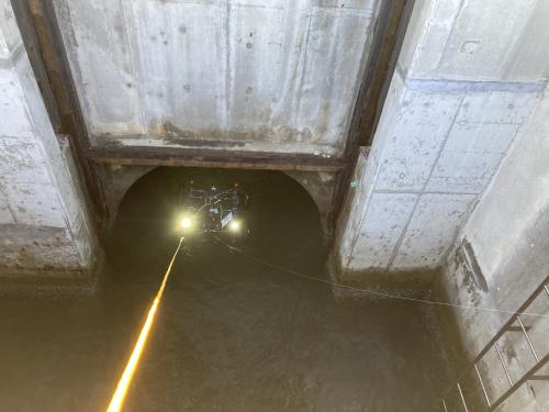 大北下水ポンプ場での実施の様子