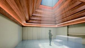 天井から光が差し込むイメージパース