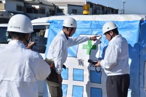 病院への応急送電の様子