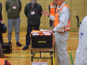 運営本部ブースの訓練様子