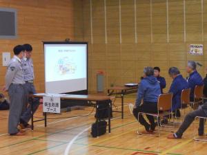 衛生救護の訓練様子