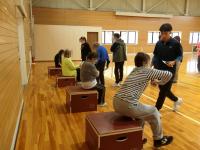 1回目の体力測定の様子