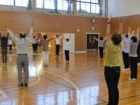 ２回目のラジオ体操の様子