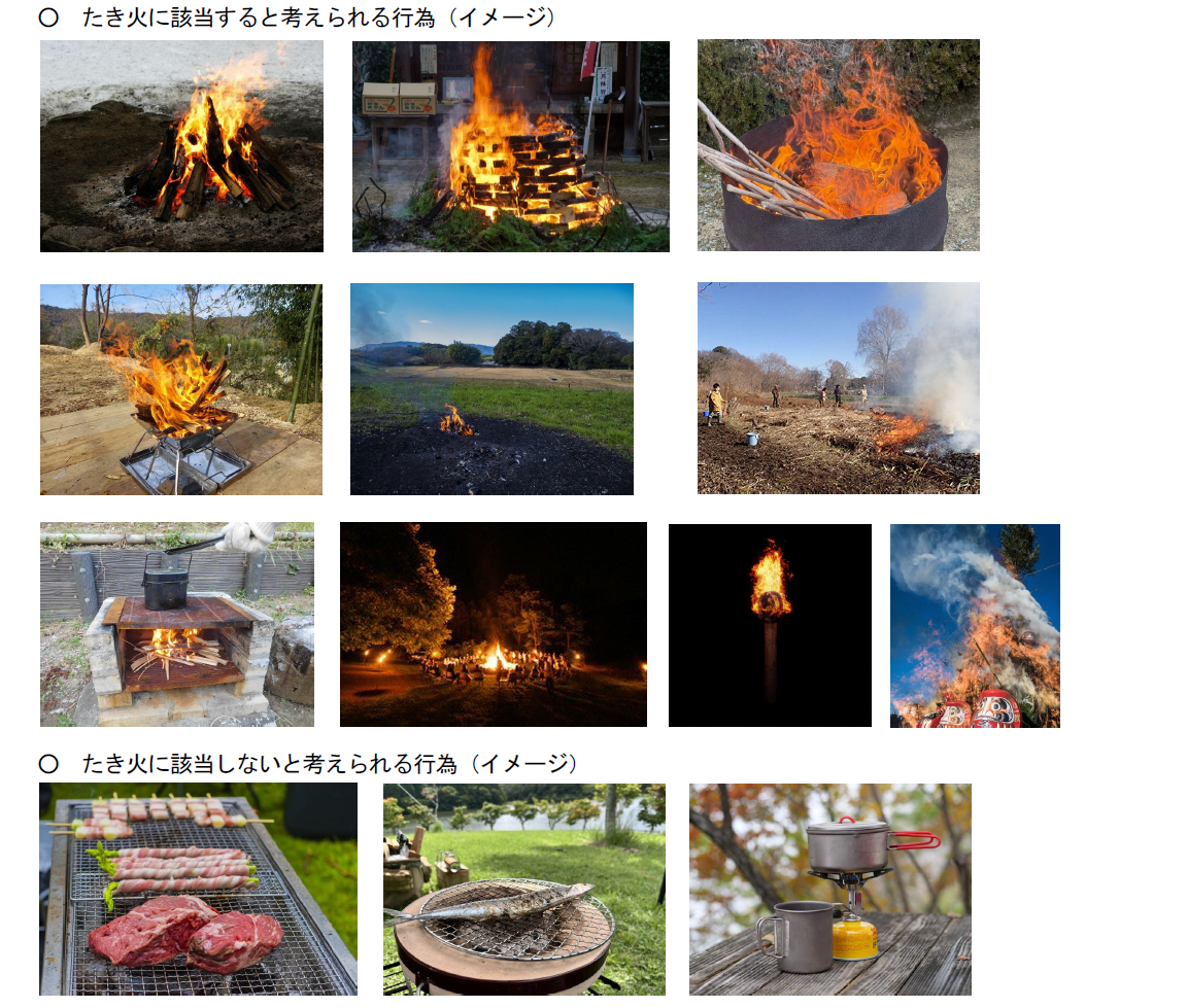 たき火の例