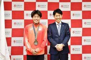 樋口選手と市長