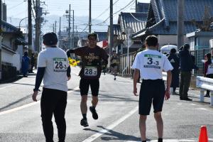 タスキを渡す瞬間