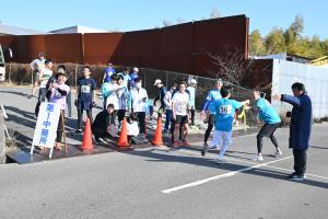 タスキを渡す瞬間