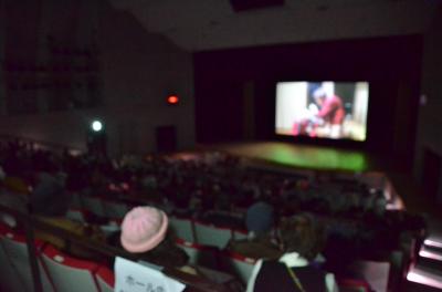 映画上映会の様子の写真