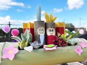 多肉植物で作ったお雛様