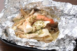 海鮮のホイル焼き