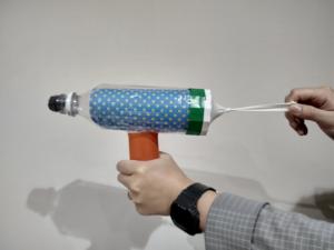 ペットボトル空気砲の写真