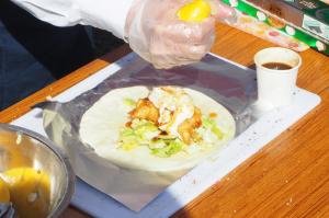 アカエイのトルティーヤ