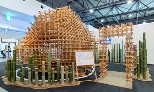 竹でできた茶室