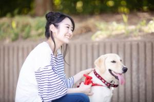 犬と女性