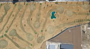 上から見たパークゴルフのコース