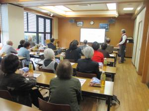 ふれあい会食会での健康づくり講座の写真