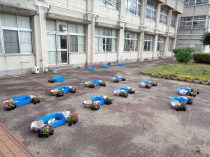 太田小学校花バスケット作成講座