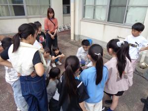 太田小学校花バスケット作成講座