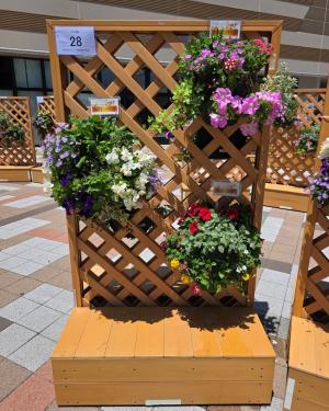入賞者の花バスケット