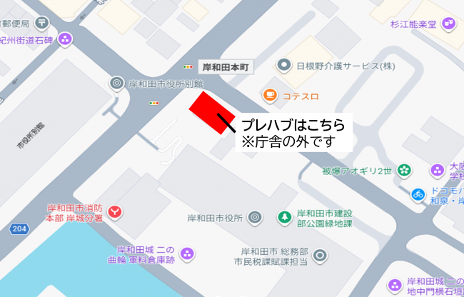 プレハブ案内図
