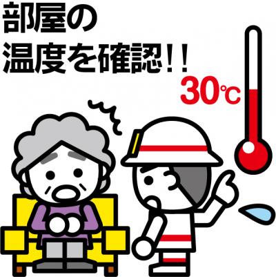 部屋の温度を確認