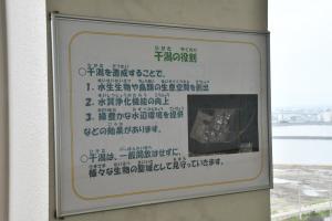 干潟の説明パネル