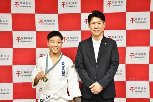 野口陸さんと市長
