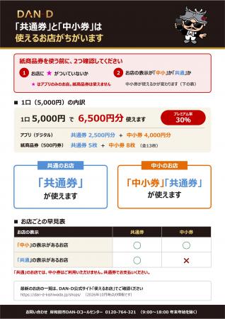 共通券、中証券の案内チラシ