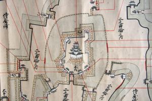 岸和田城絵図の天守閣部分