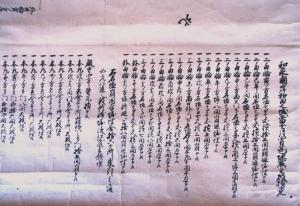 岸和田城絵図の被害状況書付部分