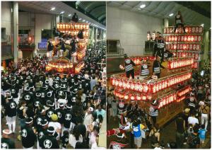 岸和田だんじり祭　灯入れ曳行
