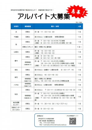 【急募】保育士大募集