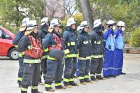 消防士が整列している様子