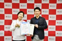 市長と表敬者