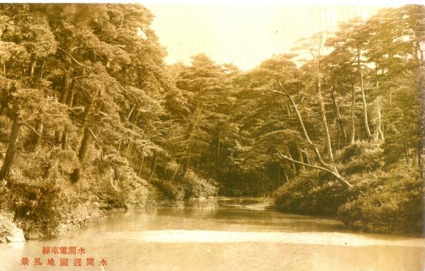 水間電車線　水間遊園地風景